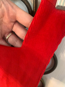 Red Corduroy 5/6T